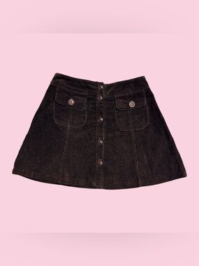 Rampage brown corduroy mini skirt